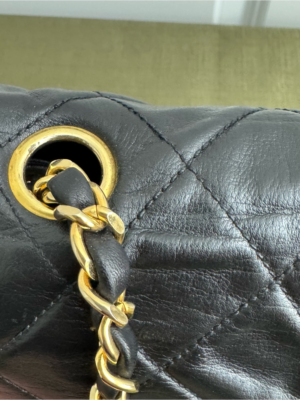 1986 Authentic CHANEL Button Quilted Lambskin Halfmoon Shoulder Bag - Picture 6 of 16